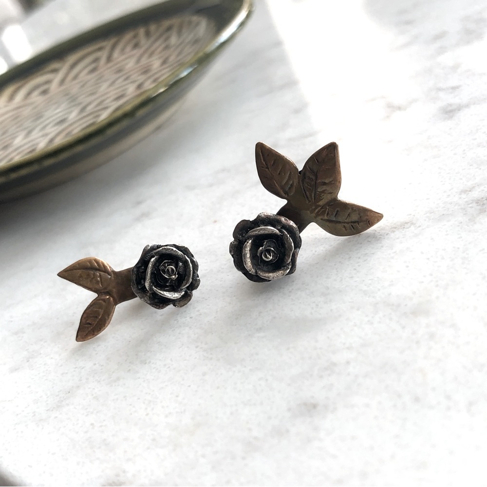 Pamela Love Rose Ear Jacket Earrings